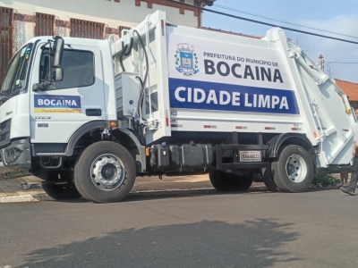 Município de Bocaina adquire novo caminhão com compactador para limpeza pública